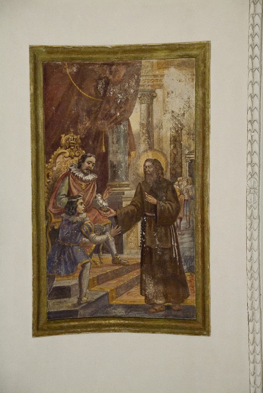 Colonna U. (1946), Dipinto murale di San Francesco di Paola e Francesco I