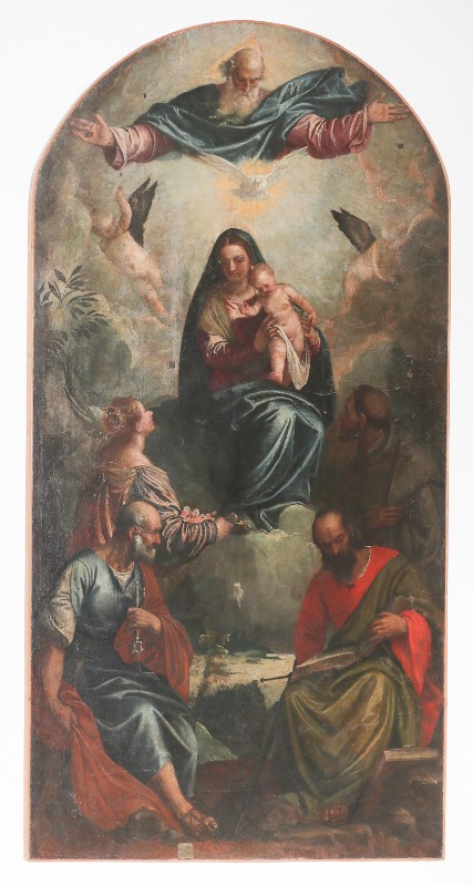 Caliari Paolo detto il Veronese sec. XVI, Madonna in gloria e santi
