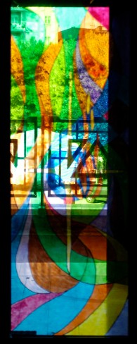 Iervolino Sebastiano (1989), Dipinto su vetro con simboli della Cresima