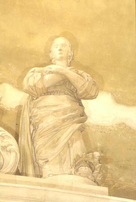 Bottega meridionale (1829), Santa con corona sotto il al piede