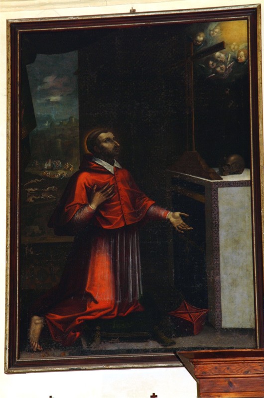 Bottega meridionale sec. XVII, San Carlo Borromeo
