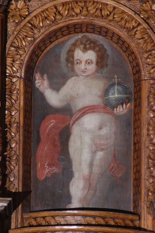 Ambito salentino sec. XVII, Gesù Bambino pantocratore
