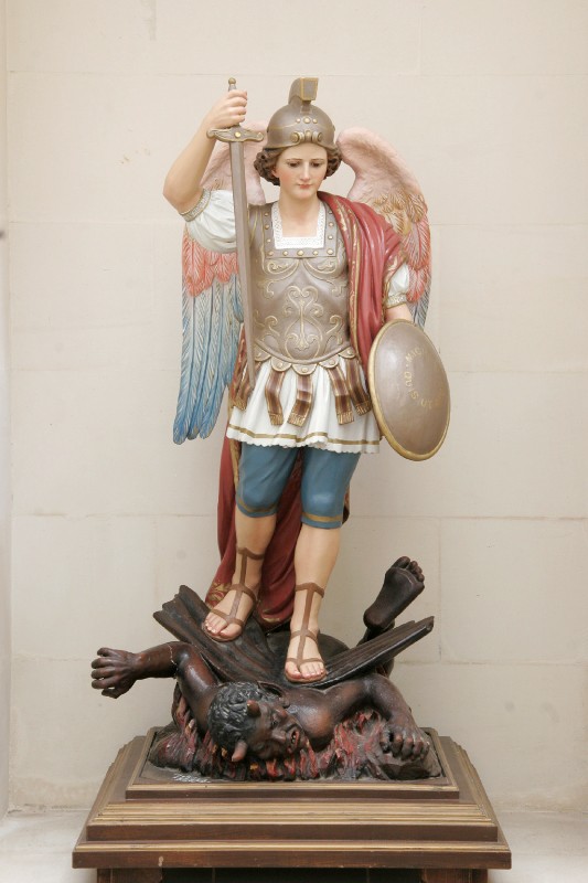 Bott. dell'Italia settentrionale sec. XX, S. Michele arcangelo combatte Satana
