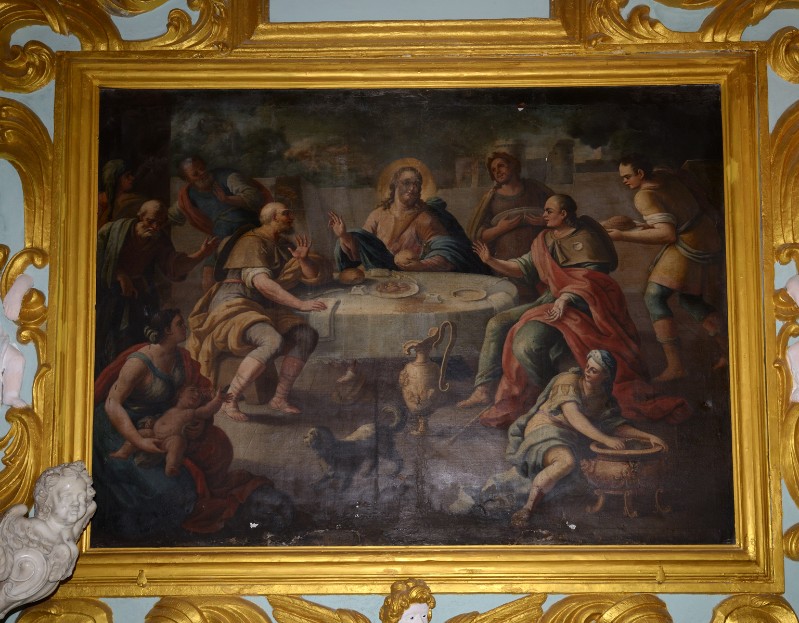 Carella D. A. sec. XVIII, Dipinto da cena in Emmaus
