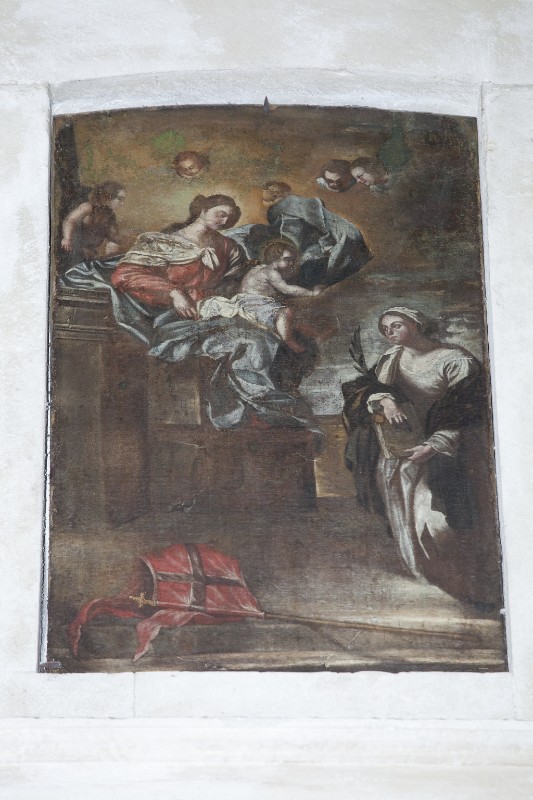 Ambito dell'Italia meridionale sec. XVIII, Dipinto della Madonna con Bambino