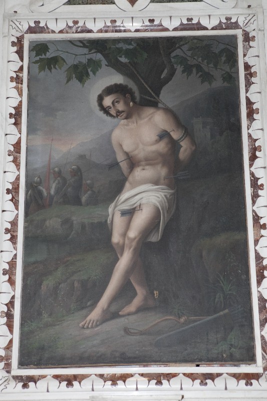 Ambito dell'Italia meridionale sec. XIX, Dipinto di San Sebastiano