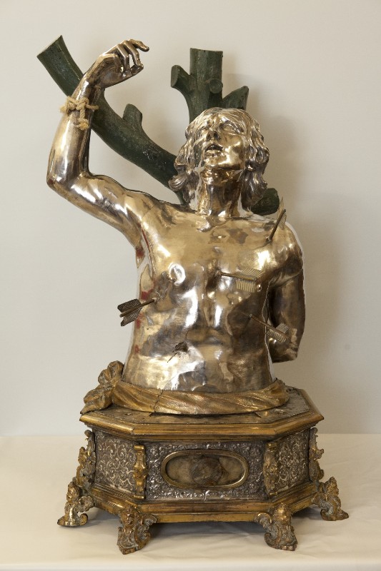 Ambito napoletano sec. XVIII, Busto di San Sebastiano