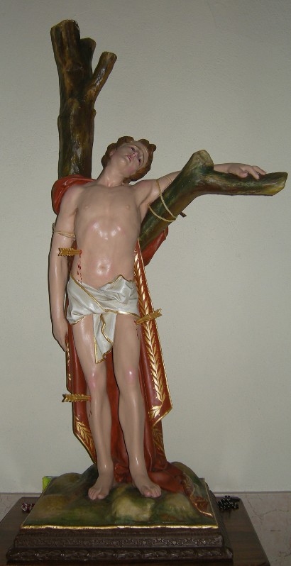 Ambito italiano sec. XX, Statua di San Sebastiano