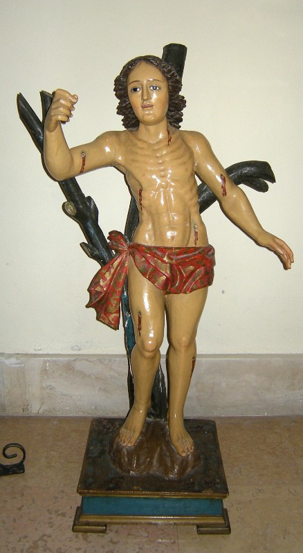 Bottega sarda sec. XIX, Statua di San Sebastiano