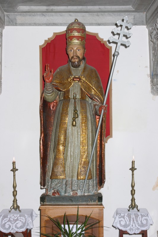Bottega sarda prima metà sec. XVII, Statua di San Sisto Papa