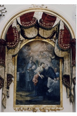 Bottega siciliana sec. XVIII, Dipinto del Transito di S. Benedetto