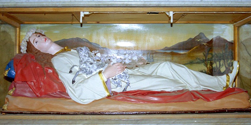 Bottega italiana sec. XX, Sant'Agnese dormiente