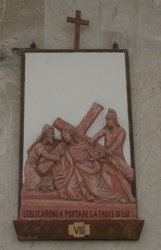 Bottega siciliana sec. XXI, Via Crucis stazione ottava