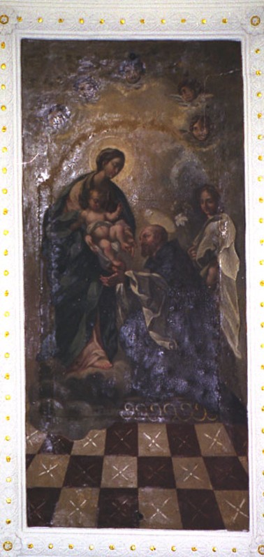 Bottega siciliana sec. XVII, Apparizione della Vergine a San Domenico