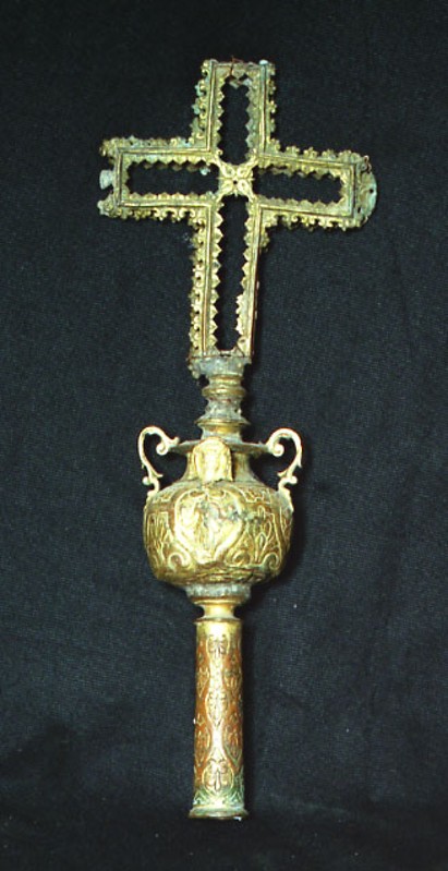 Bottega siciliana sec. XIX, Croce processionale cm. 50