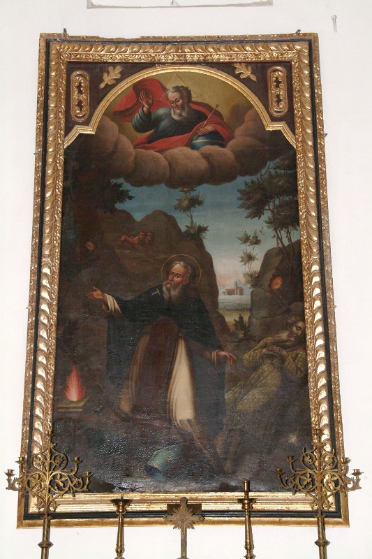 Bottega siciliana sec. XIX, Cornice del dipinto di S. Antonio Abate