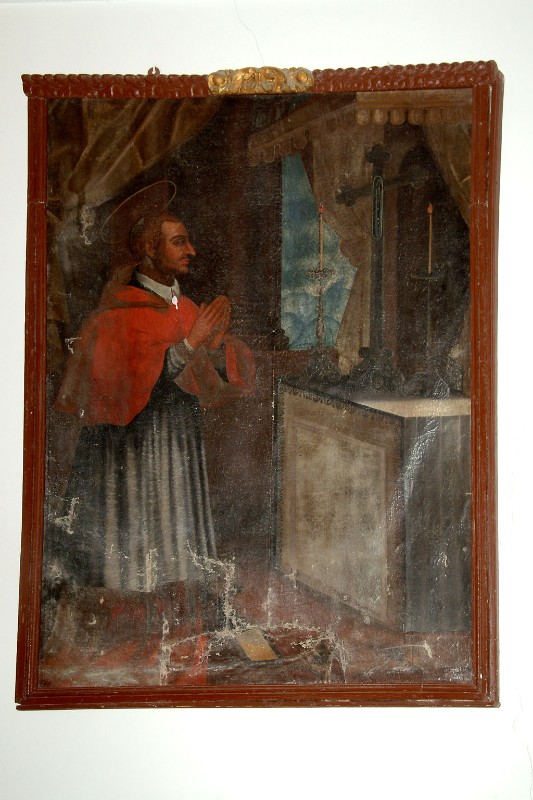 Bottega siciliana sec. XIX, Cornice del dipinto di S. Carlo Borromeo