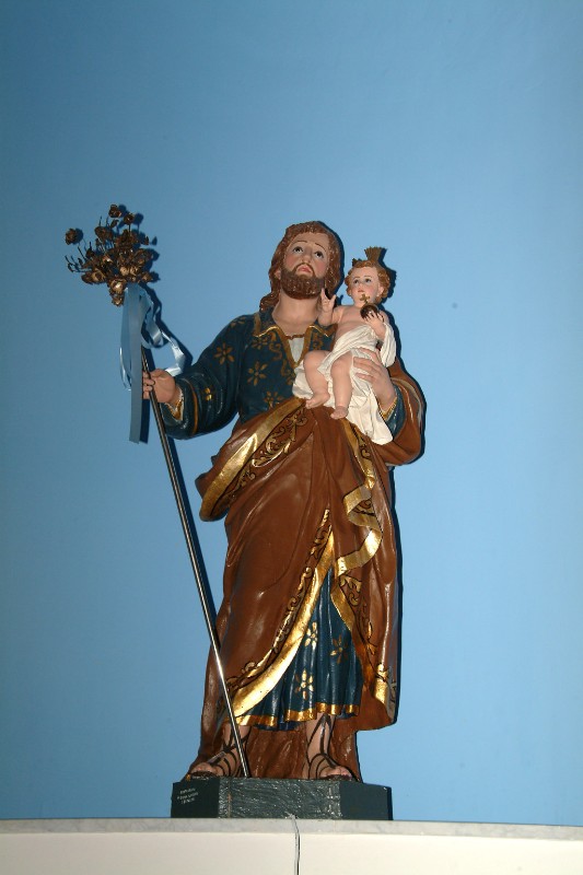 Bottega siciliana sec. XVIII, Statua di S. Giuseppe e Gesù Bambino