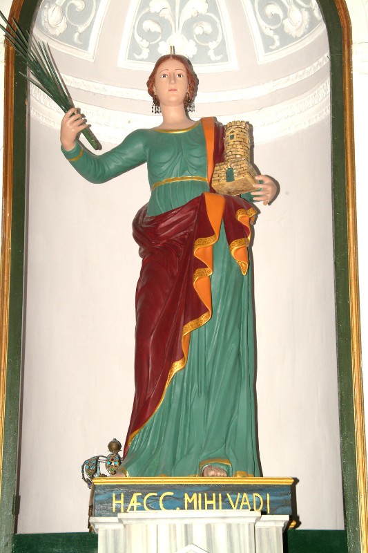 Bottega siciliana sec. XIX, Statua di S. Barbara
