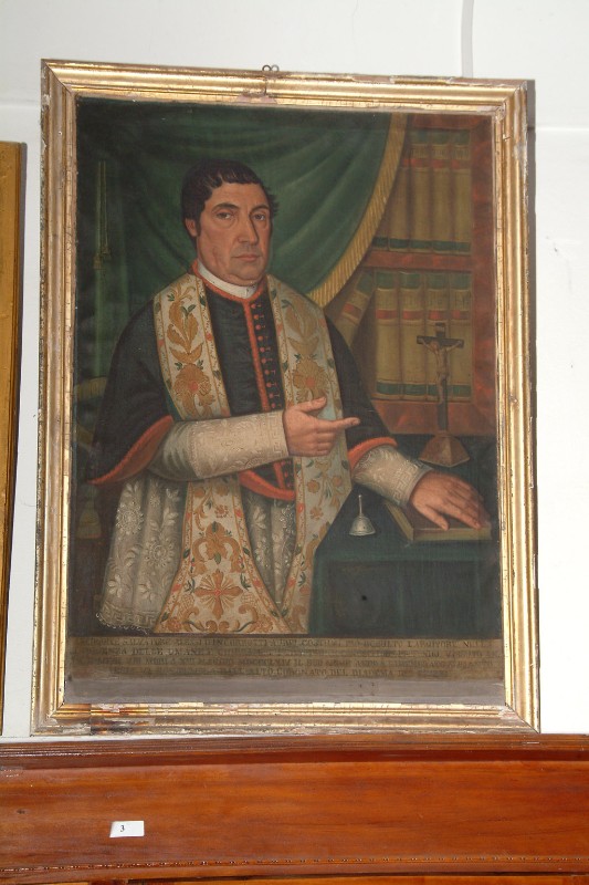 Bottega siciliana sec. XIX, Cornice del ritratto dell'arciprete Salvatore Alessi