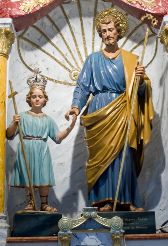 Ambito siciliano sec. XX, San Giuseppe e Gesù Bambino