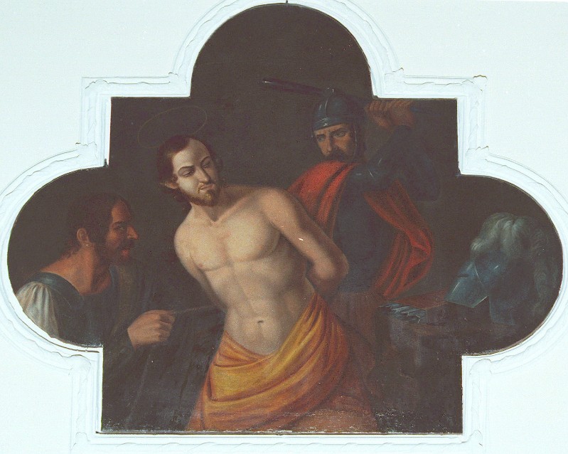 Bottega siciliana sec. XIX, Dipinto di martirio di San Sebastiano