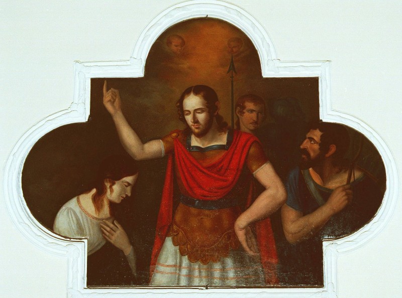 Bottega siciliana sec. XIX, Dipinto di San Sebastiano dà la parola a Zoe