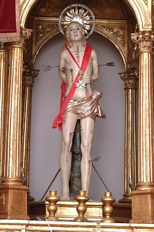 Bottega siciliana sec. XVIII, Statua di San Sebastiano