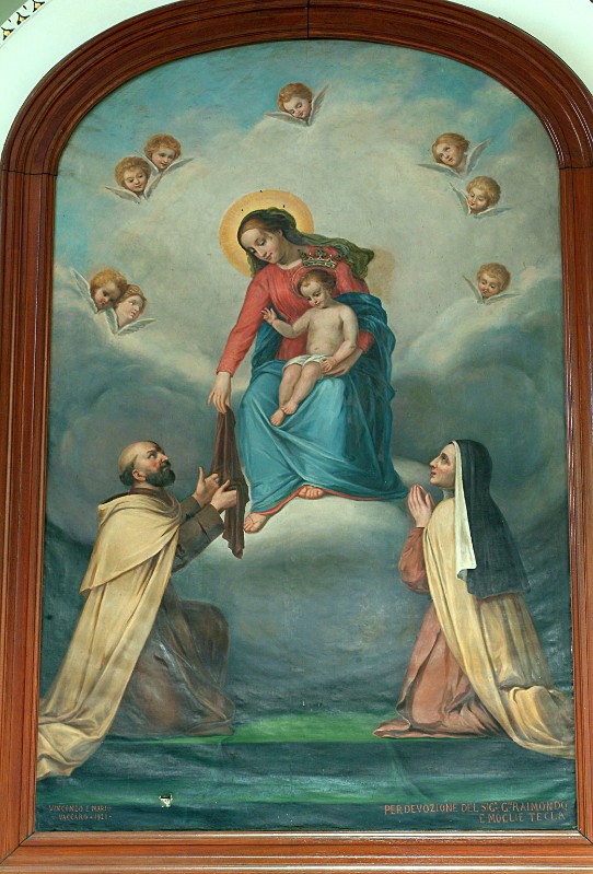 Vaccaro V. e M. (1921), Dipinto della Madonna del Carmelo
