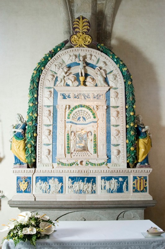 Buglioni B. (1496), Ciborio a muro in terracotta invetriata policroma
