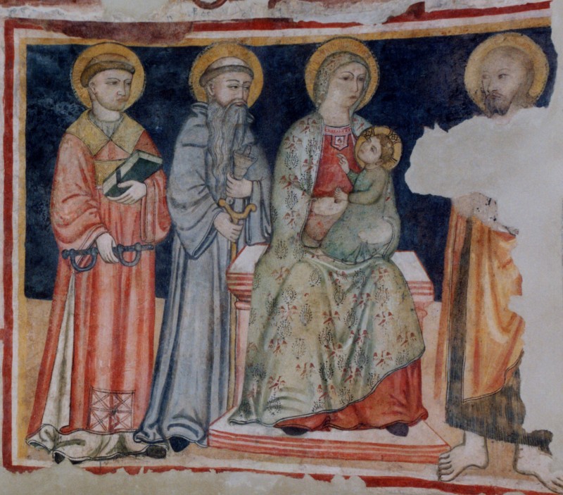 Ambito umbro sec. XV, Madonna con Bambino e tre Santi
