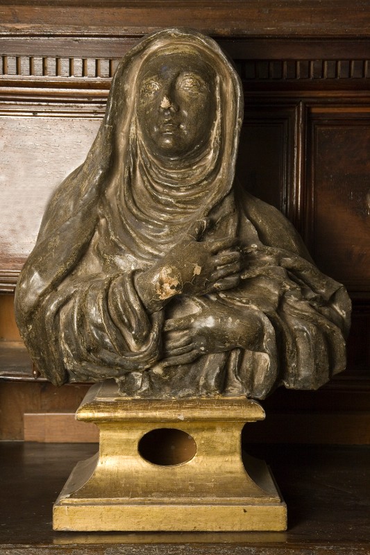 Bottega romana sec. XVII, Reliquiario a busto di Santa Chiara d'Assisi