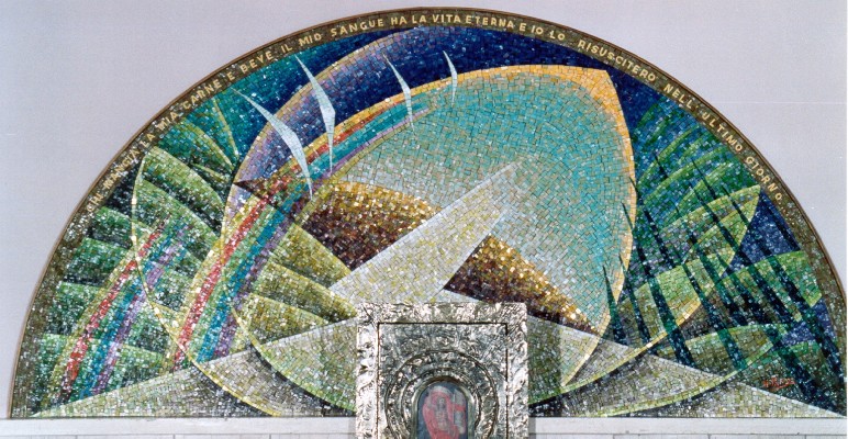 Palloni N. (1995), Dossale mosaicato con allegoria dell'Eucarestia