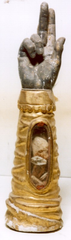Bottega umbra sec. XVII, Reliquiario a braccio di San Teodoro