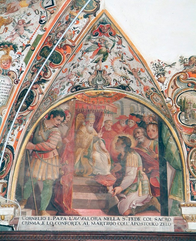 Salvucci Matteuccio (1612-1627), San Fiorenzo confortato da Papa Cornelio I