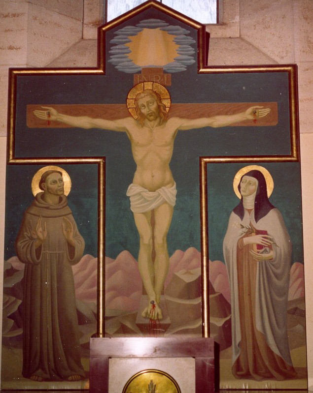 Fumi (1940), Gesù Cristo crocifisso con San Francesco d'Assisi e Santa Chiara