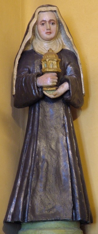 Bott. Italia centrale sec. XVII, Santa Chiara d'Assisi con l'ostensorio