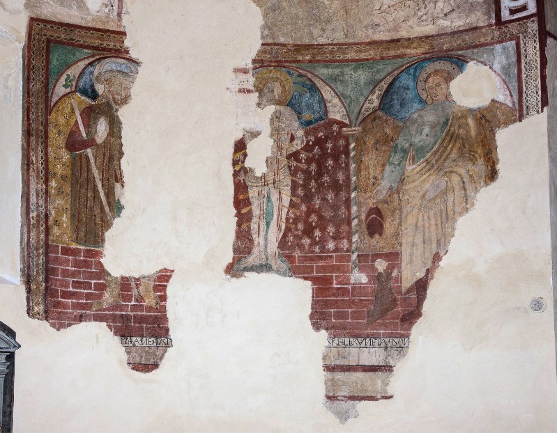 Ambito Italia centrale sec. XIV, San Sebastiano e santi