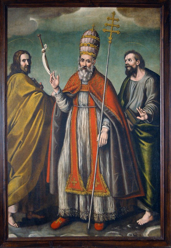 Brunori Federico fine sec. XVI, San Clemente Papa con San Filippo e San Giacomo
