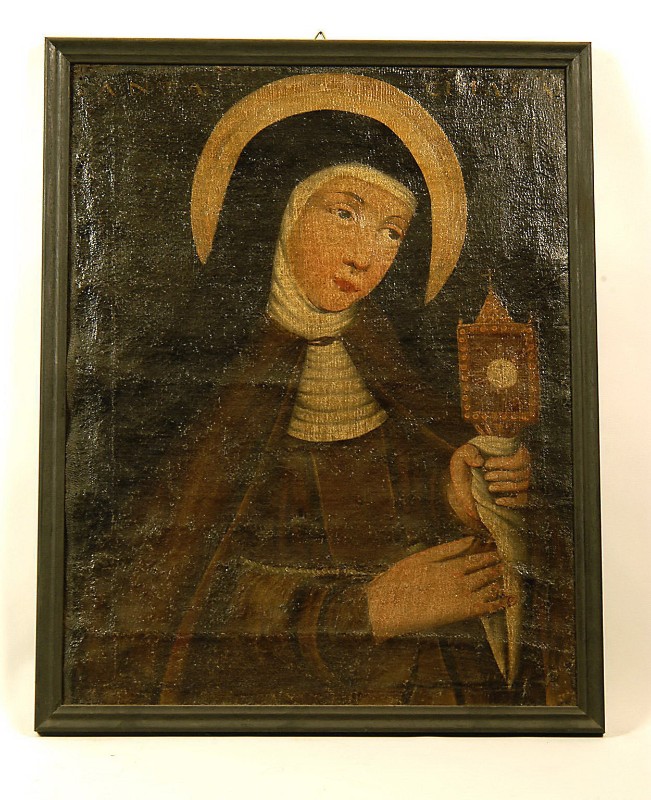 Bottega umbra sec. XVII, Santa Chiara d'Assisi con l'ostensorio