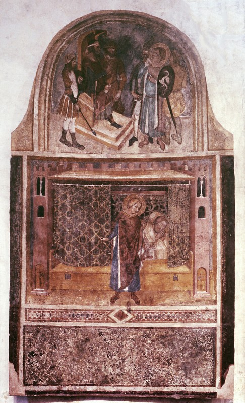 Secondo maestro di S. Giusto ultimo quarto del sec. XIV, Sogno di San Sebastiano