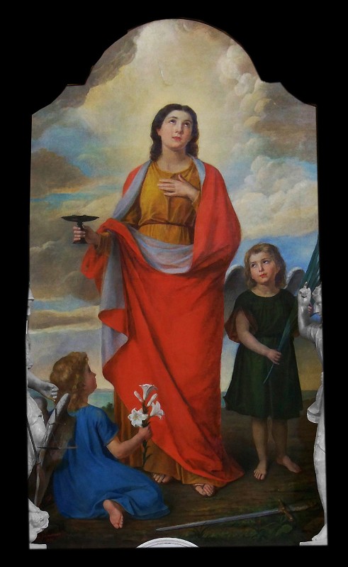 Germounig Elena (1878), Santa Lucia con angeli bambini