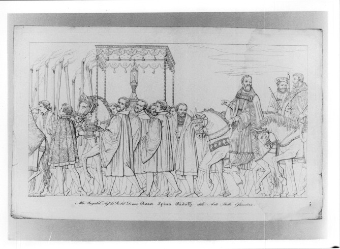 Comerio A. (1842 circa), Gran cavalcata di Papa Clemente VII e Carlo V 4/8