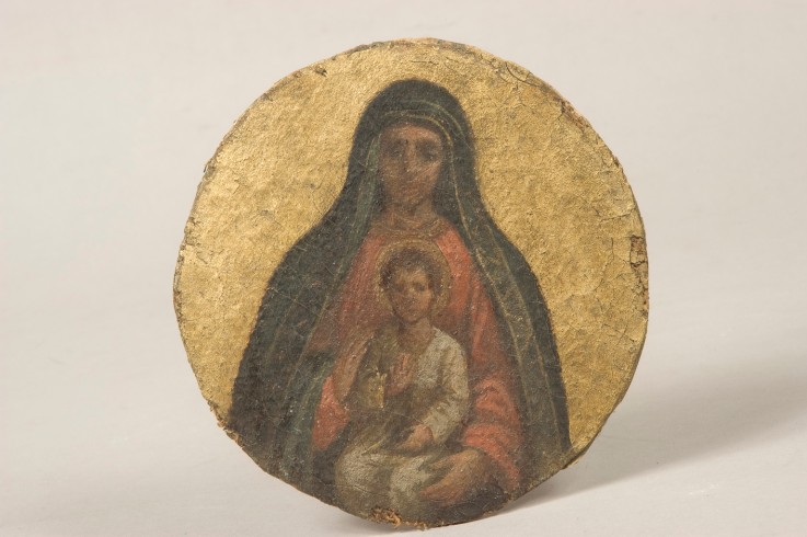 Ambito trentino sec. XIX (?), Reliquiario con Madonna con Gesù Bambino