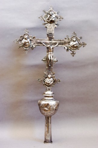 Bottega veneziana seconda metà sec. XVII, Croce astile