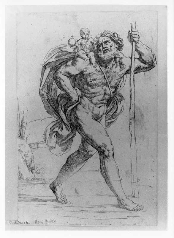 Reni G. (1617-1621 circa), S. Cristoforo con Gesù Bambino