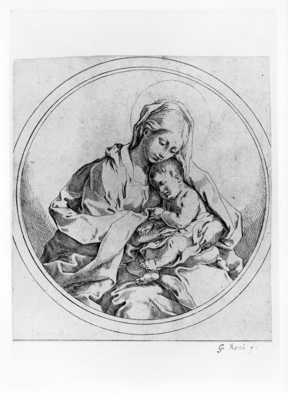 Ambito bolognese sec. XVII, Madonna con Gesù Bambino