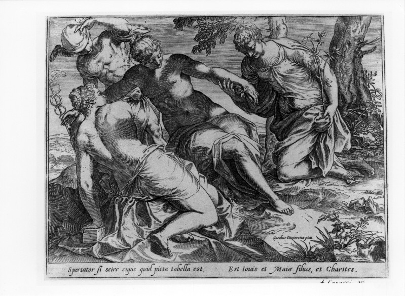 Carracci A. (1589 circa), Mercurio e le tre Grazie