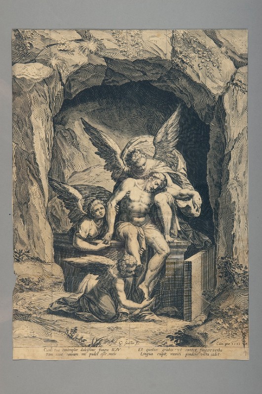 Sadeler A. (1588), Compianto su Gesù Cristo morto