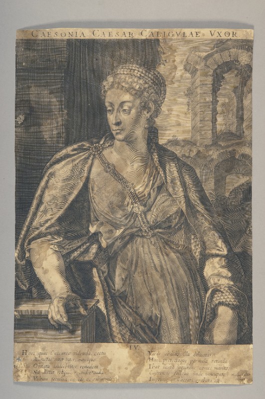 Sadeler A. primo quarto sec. XVII, Ritratto di Milonia Cesonia